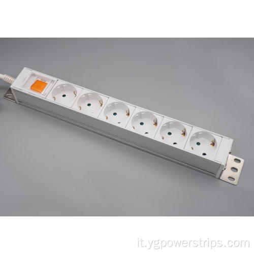 6-outlet UE/Germany Standard PDU Power Strip